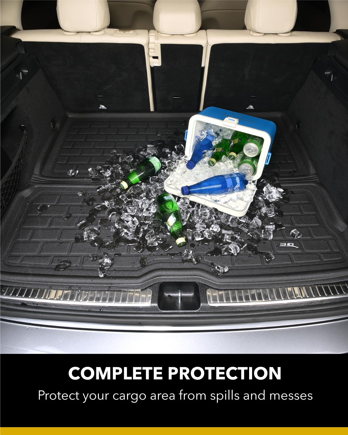 All-weather protection from 3D MAXpider Kagu cargo liner for Tesla Model 3 Highland