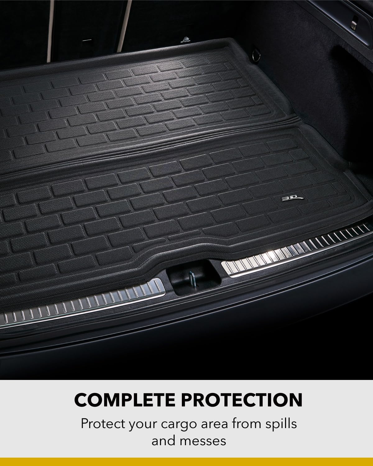 Anti-slip surface on 3D MAXpider Kagu cargo liner secures groceries during driving