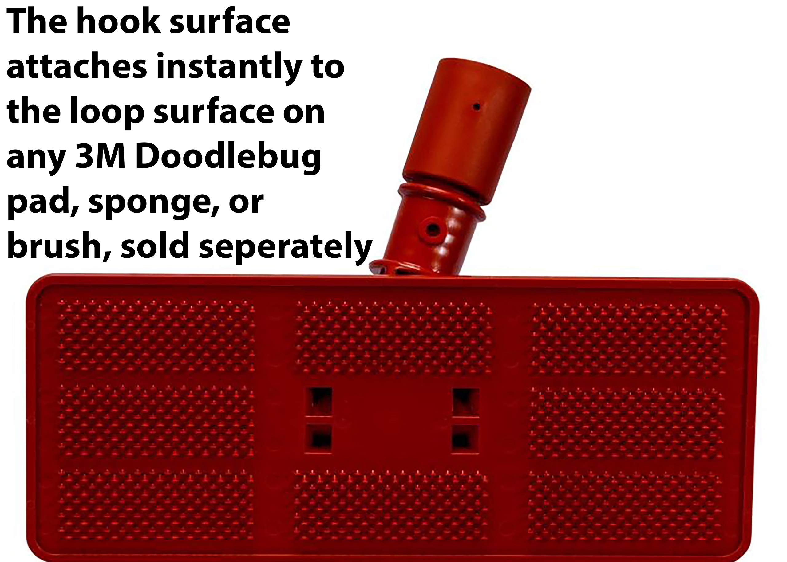 3M Doodlebug pad holder 6472's firm grippers secure pads quickly during changes.