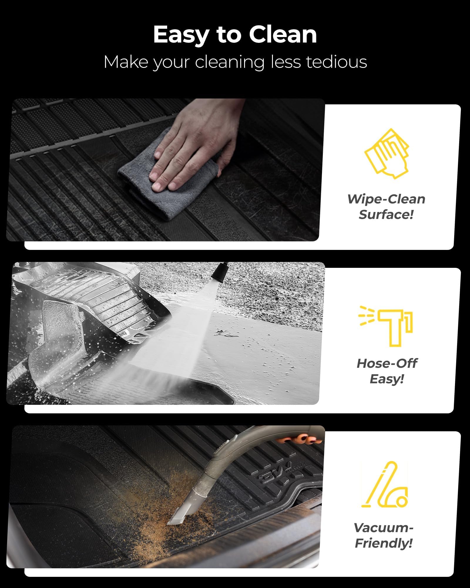 3W Cargo Liner waterproof design keeps spills contained and cleaning quick.