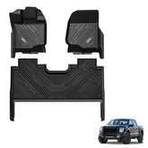 3W Floor Mats edge-to-edge fit protects Ford F-150 cabin from dirt and spills.