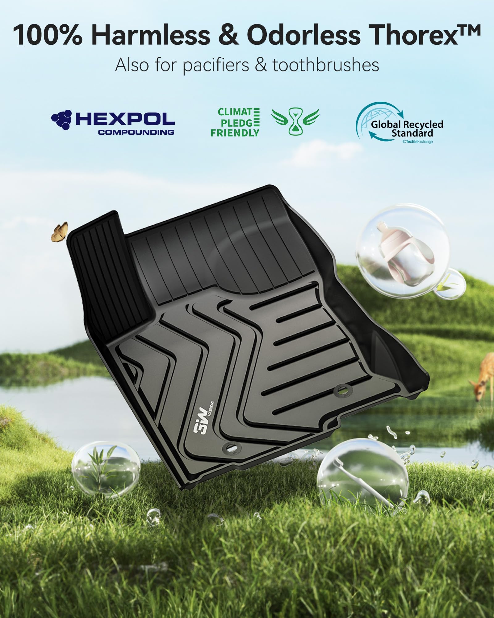 Custom-fit 3W floor mats for Lexus NX ensure seamless coverage