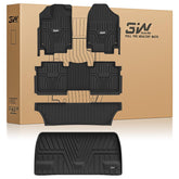 3W floor mats for Honda Odyssey—front edge coverage protects carpeting.