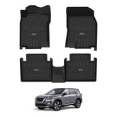 3W Nissan Rogue edge-to-edge floor mats provide full coverage