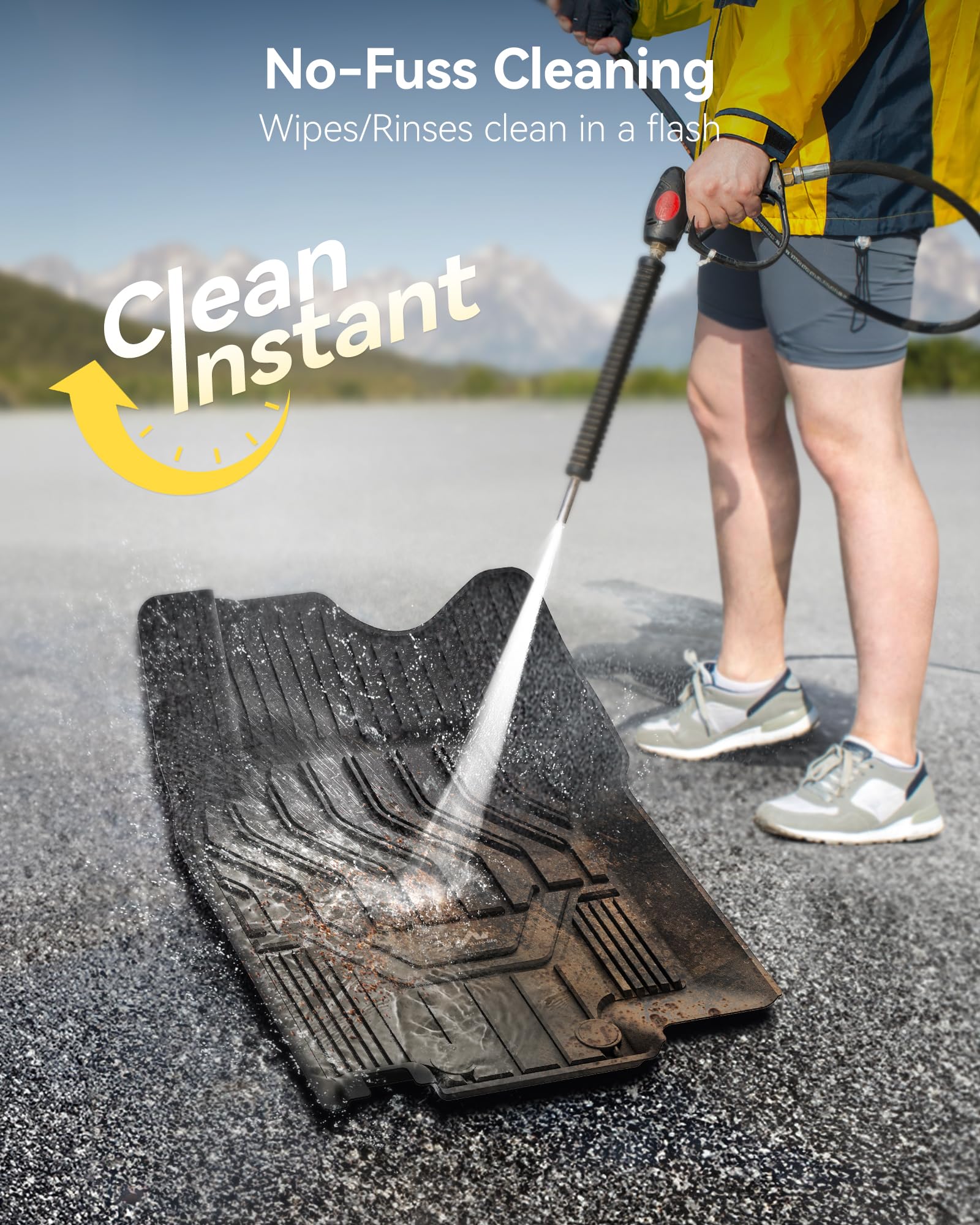 3W Nissan Rogue floor mats made from non-toxic TPE material for safe interior