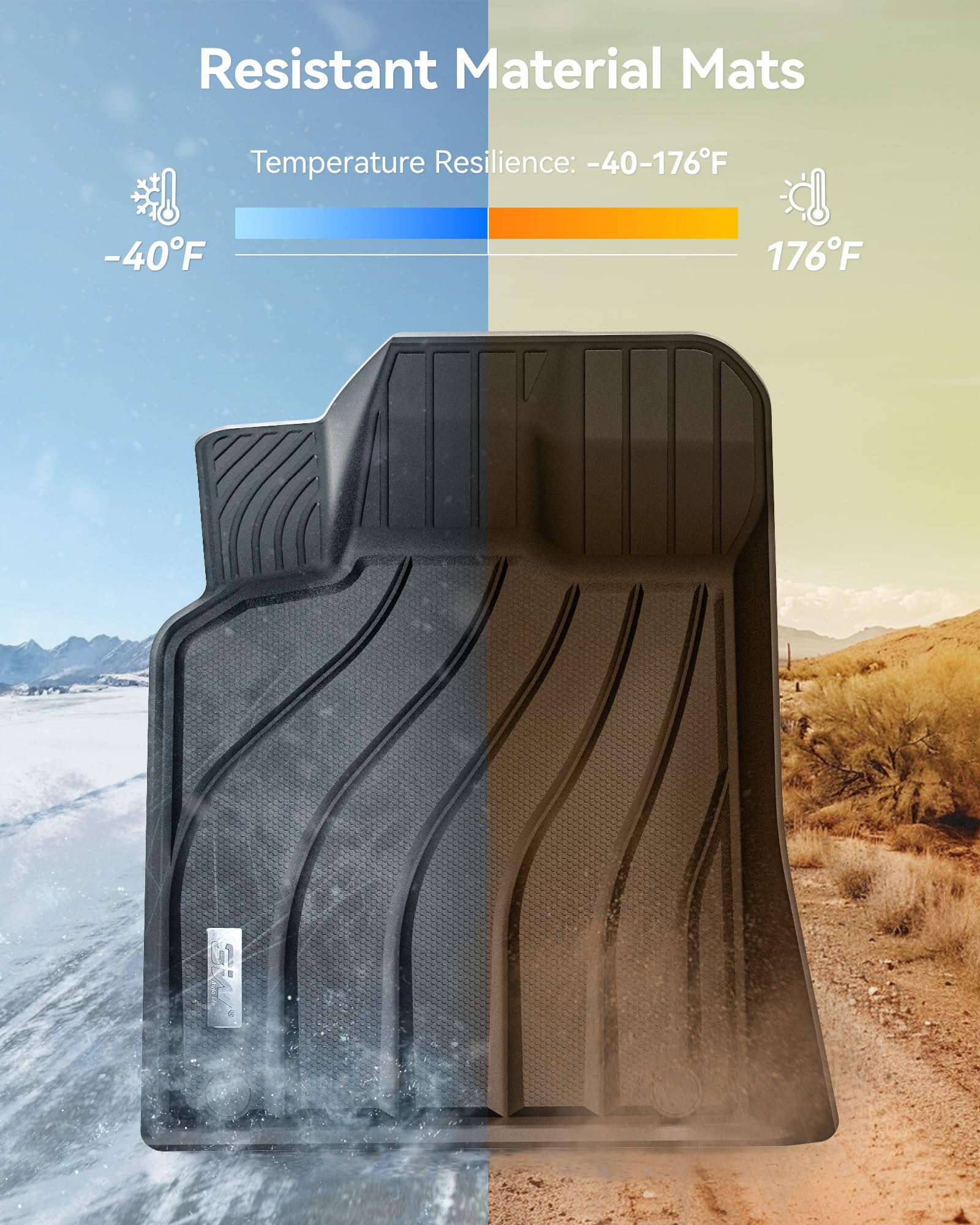 3W Porsche Macan second row floor mat right, protects from daily dirt.