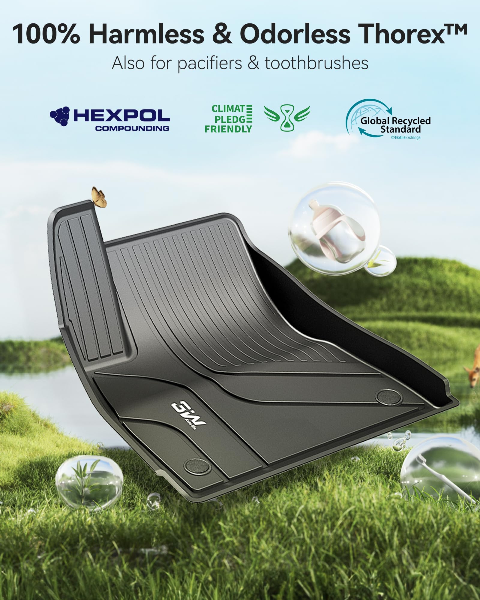 3W Tesla Model 3 floor mats injection molding detail