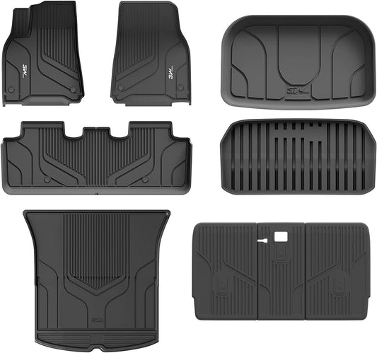 3W Tesla Model Y floor mats with edge-to-edge fit for comprehensive interior protection.