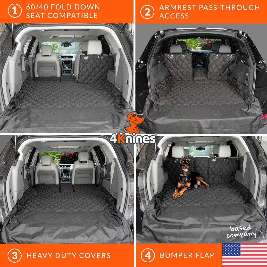 4Knines Machine-washable cargo liner for simple cleanup after trips