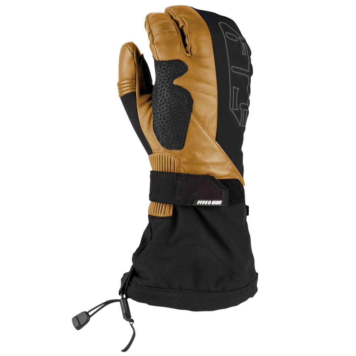 509 Duke Trigger Finger Mitt Buckhorn back view highlights dexterity for braking in cold weather.