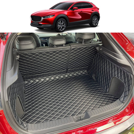 7DEEKEI CX-30 trunk mat with precise fit protects interior from dirt.