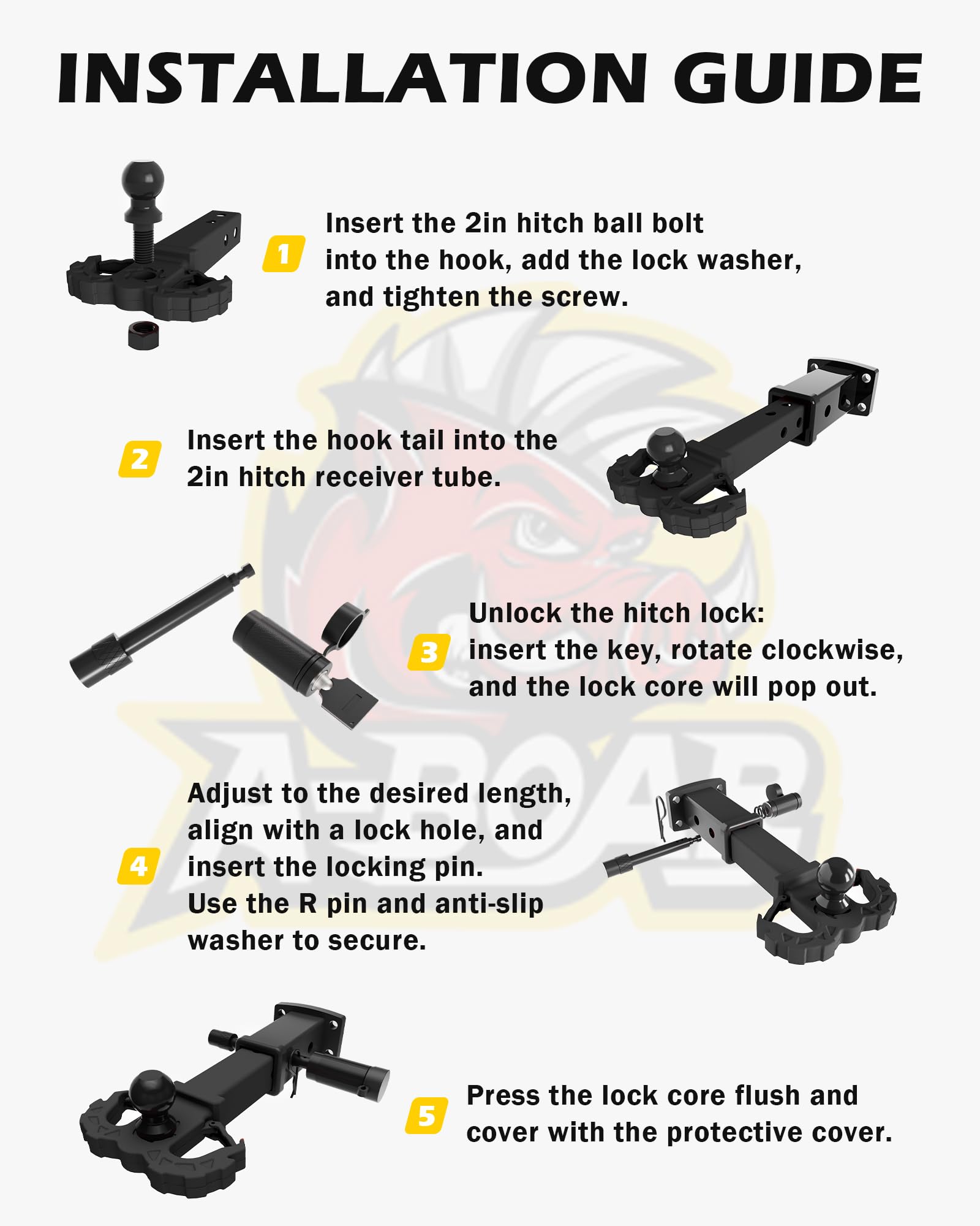 A-BOAR packaging includes all essentials for quick setup.