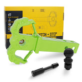 A-BOAR tow hitch step with 2-inch ball mount for easier hitching and RV setups