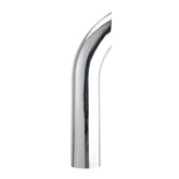 A-KARCK 5-inch OD polished exhaust tip showing corrosion-resistant finish and sleek look.
