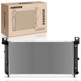 A-Premium 34-inch radiator front view shows sturdy build for GM trucks