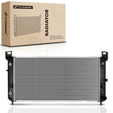 A-Premium 34-inch radiator front view with integrated oil cooler for enhanced cooling