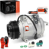 A-Premium AC compressor side view with 6-groove pulley for reliable performance.