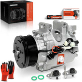 A-Premium Honda Civic AC compressor with clutch front view for fitment confirmation