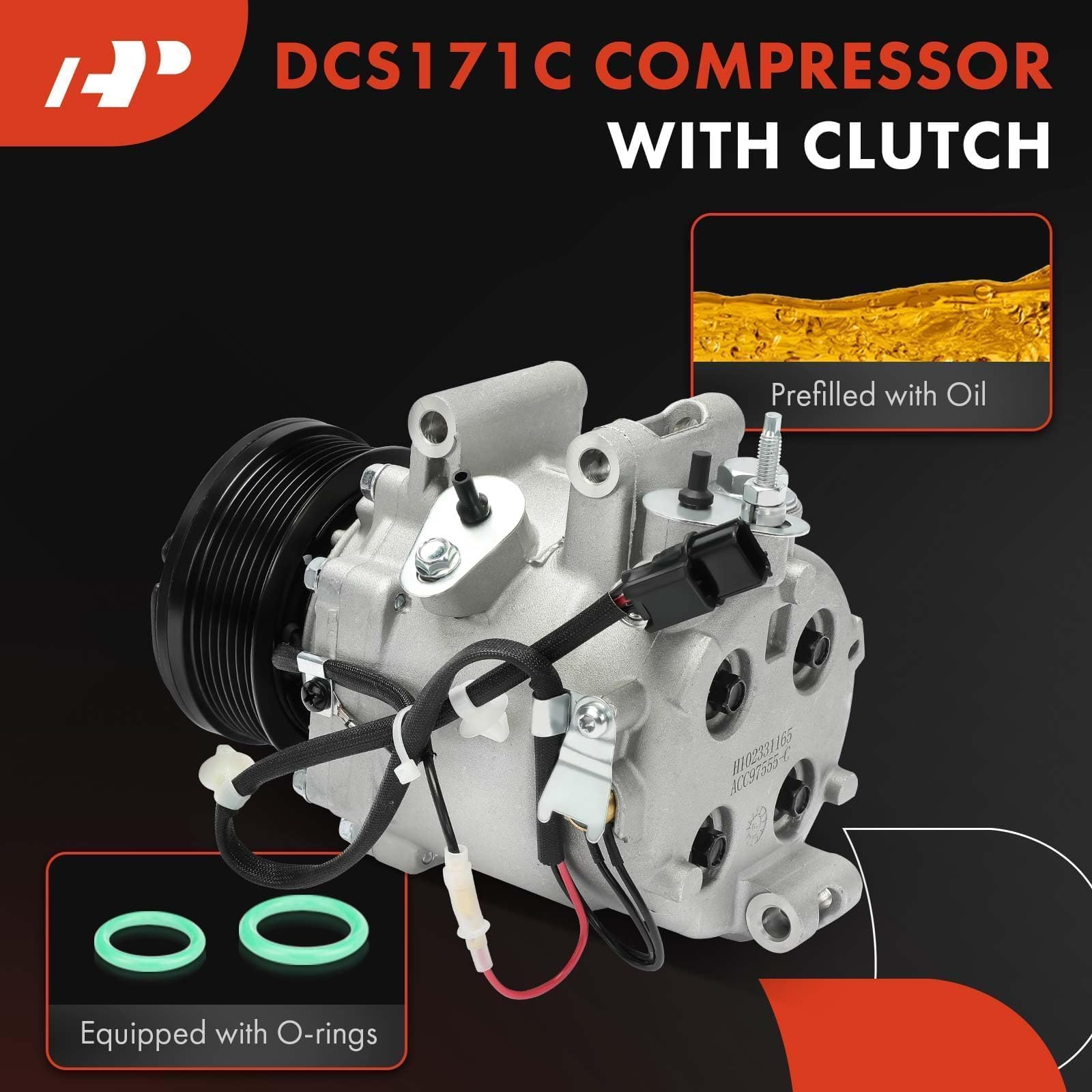 A-Premium compressor prefilled with 120 ml oil for quick installation