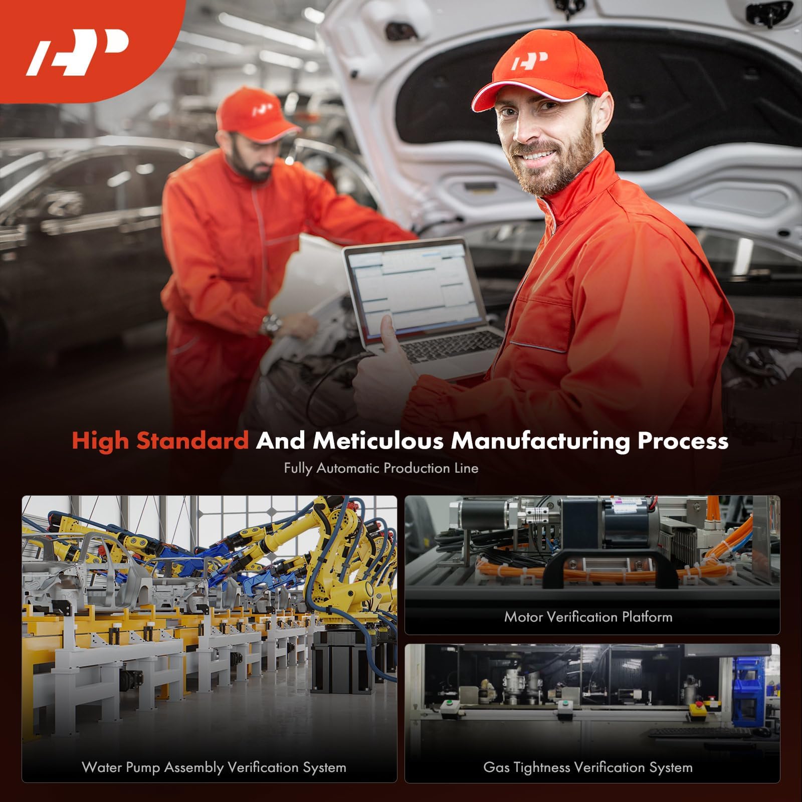 Packaging box ready for safe delivery of the water pump