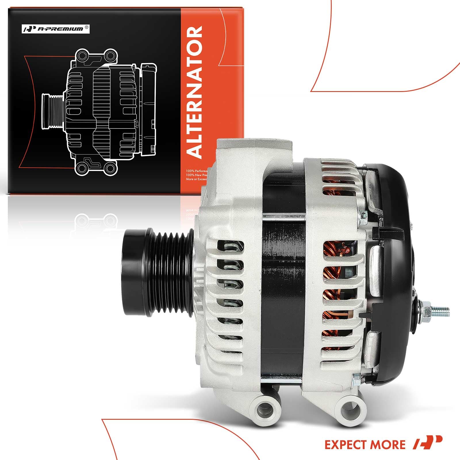 A-Premium alternator supports 3.78 in bore and 3.27 in stroke.