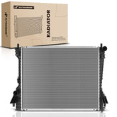 A-Premium Mustang radiator front view for precise fit and cooling efficiency.