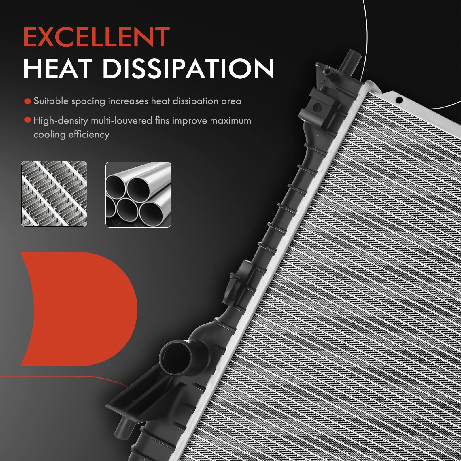A-Premium radiator packaging highlighting quality construction.