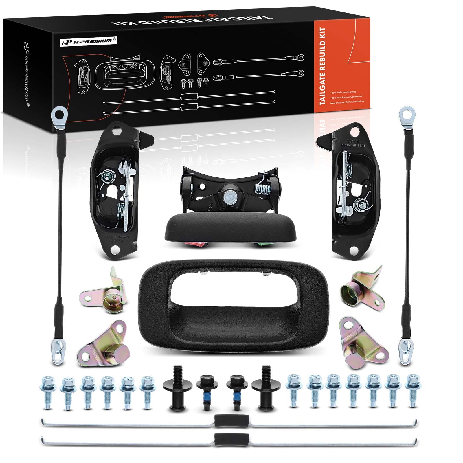 A-Premium tailgate handle in black textured finish for durable replacement