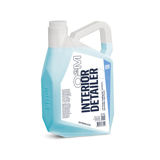 Gyeon Interior Detailer bottle pour enables quick, residue-free cleaning.