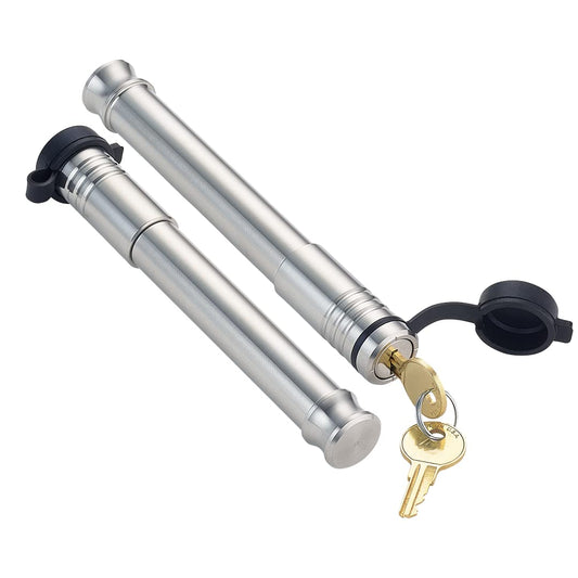 InfiniteRule Security 61580 two-pack hitch locks fit Gen-Y Mega Duty hitches for secure towing.