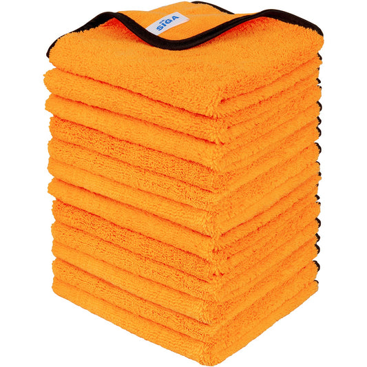 MR.SIGA professional dual-sided microfiber towel for car detailing, lint-free drying