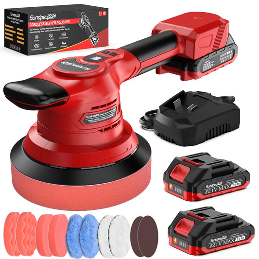 SundpeyPRO cordless 6-inch buffer overview for fast detailing