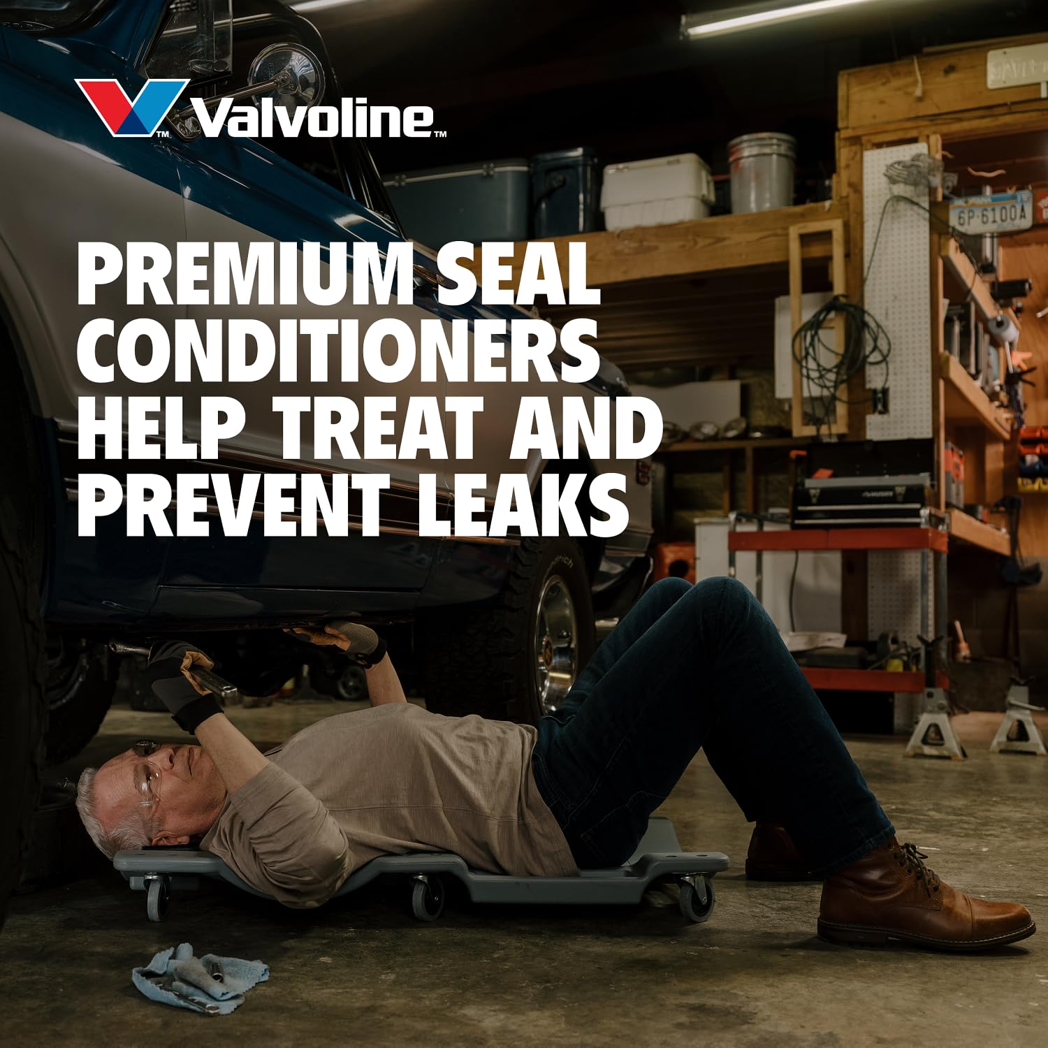 Valvoline MaxLife sludge defense close-up shows buildup protection.