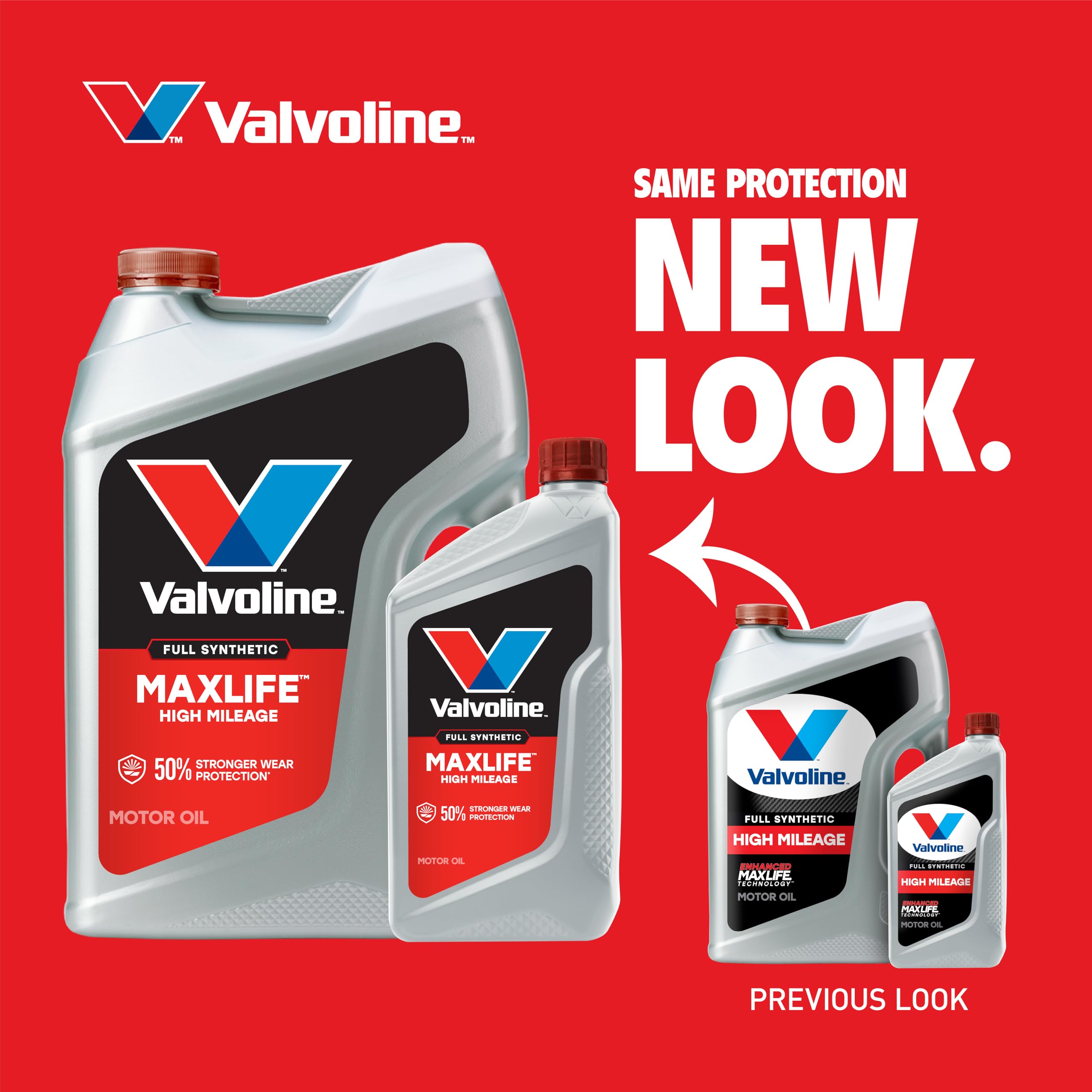 Valvoline MaxLife oil pour shot suggests smooth flow and reduced friction.