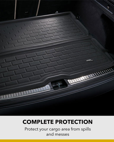 Anti-slip surface on 3D MAXpider Kagu cargo liner secures groceries during driving