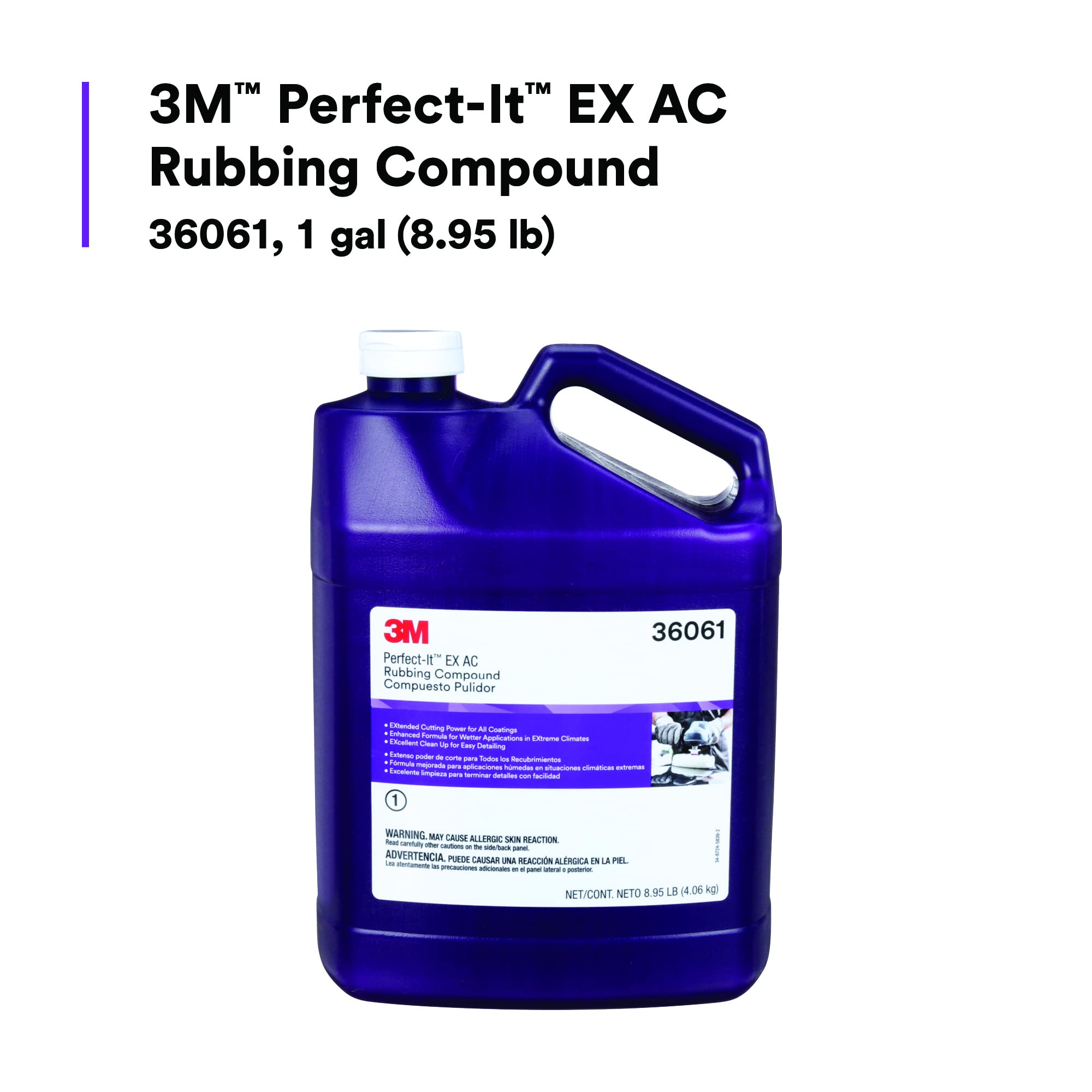 3M Perfect-It EX AC 36061 creates a smooth, even finish on challenging clearcoats