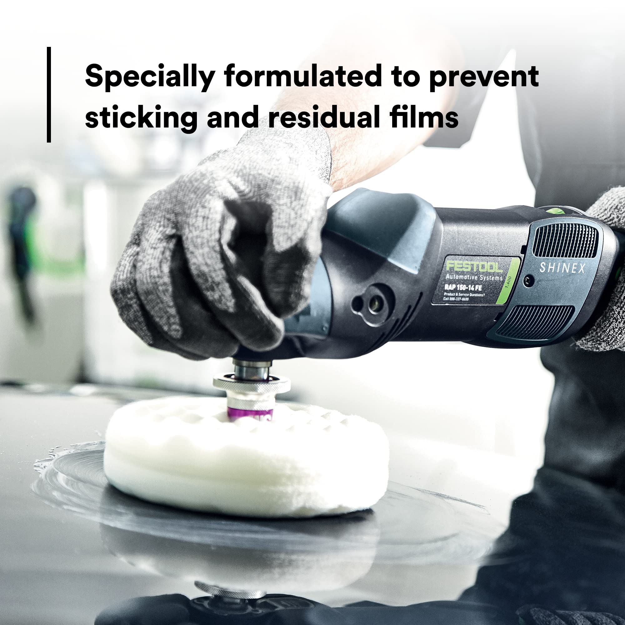 3M Perfect-It EX AC 36061 reduces sling for cleaner work sessions