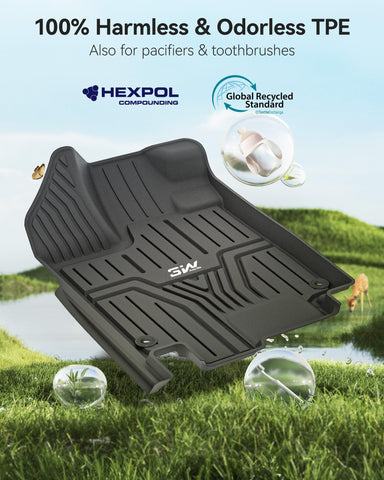 3W all-weather TPE mats for Honda Odyssey durability.