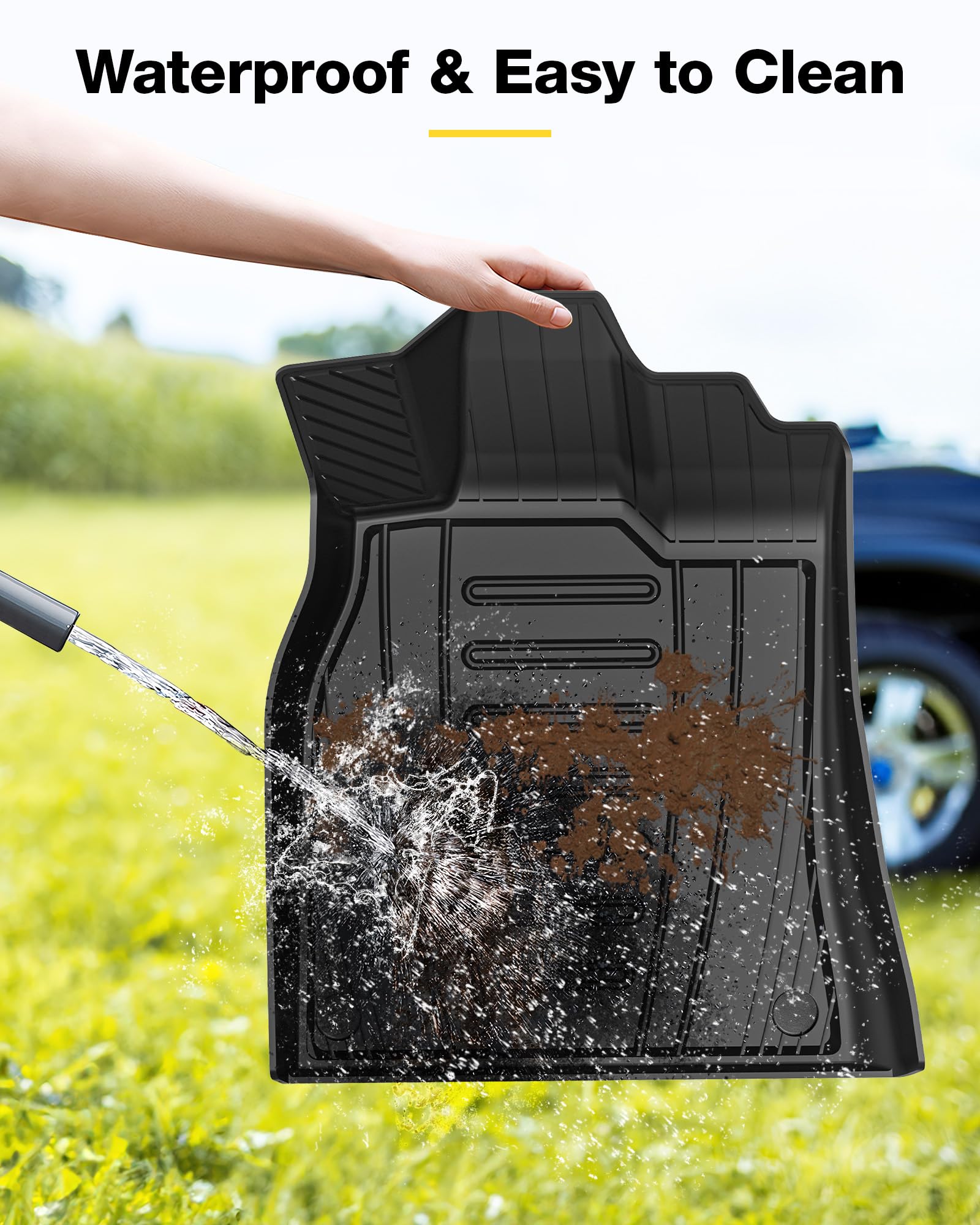 3W Audi Q5 all-weather mats resist mud and slush.