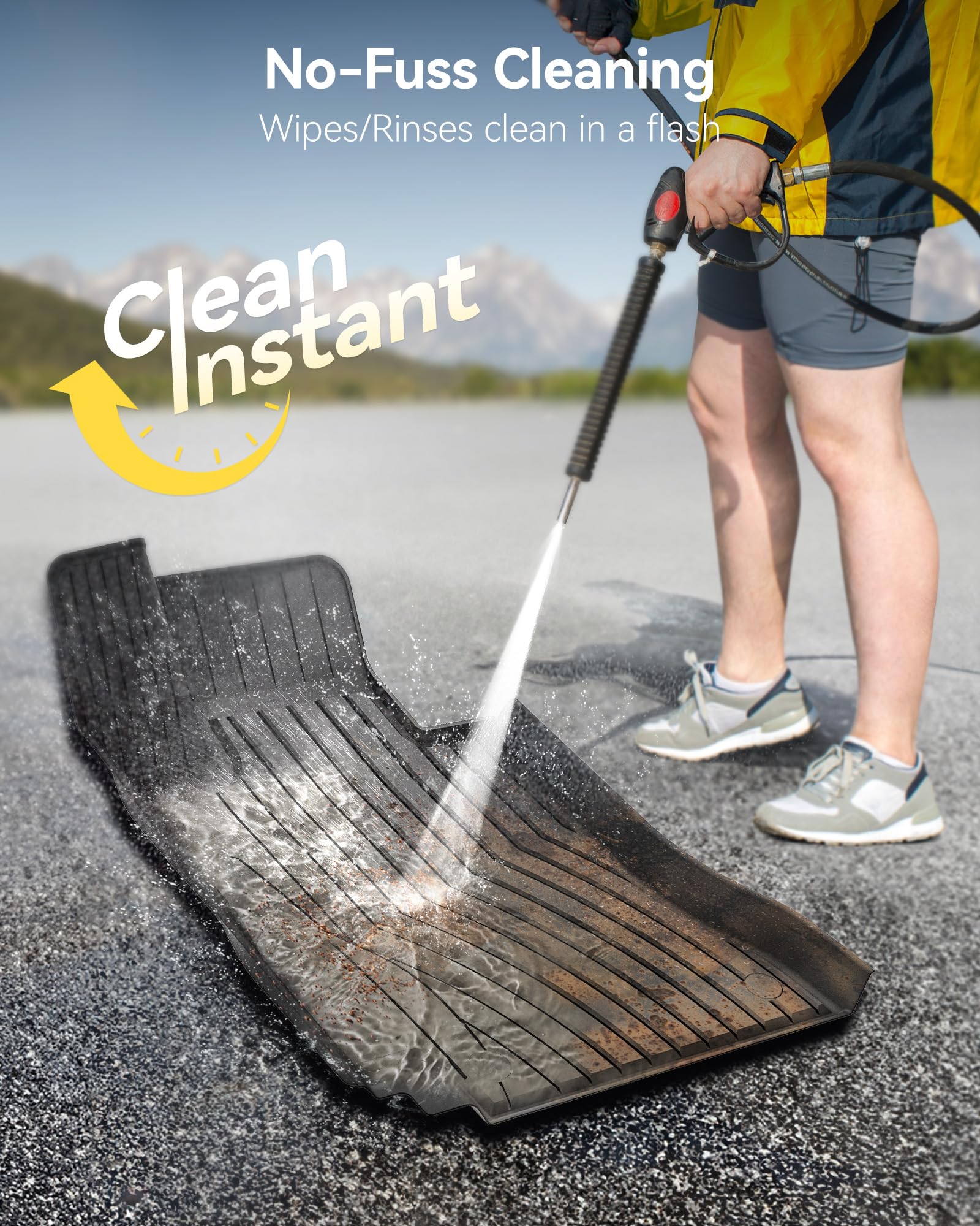 3W floor liners are easy to clean after dirt and sand