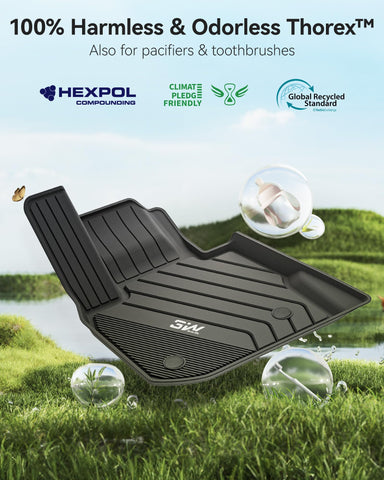 3W X3 rear mats come as three-piece sectioning.