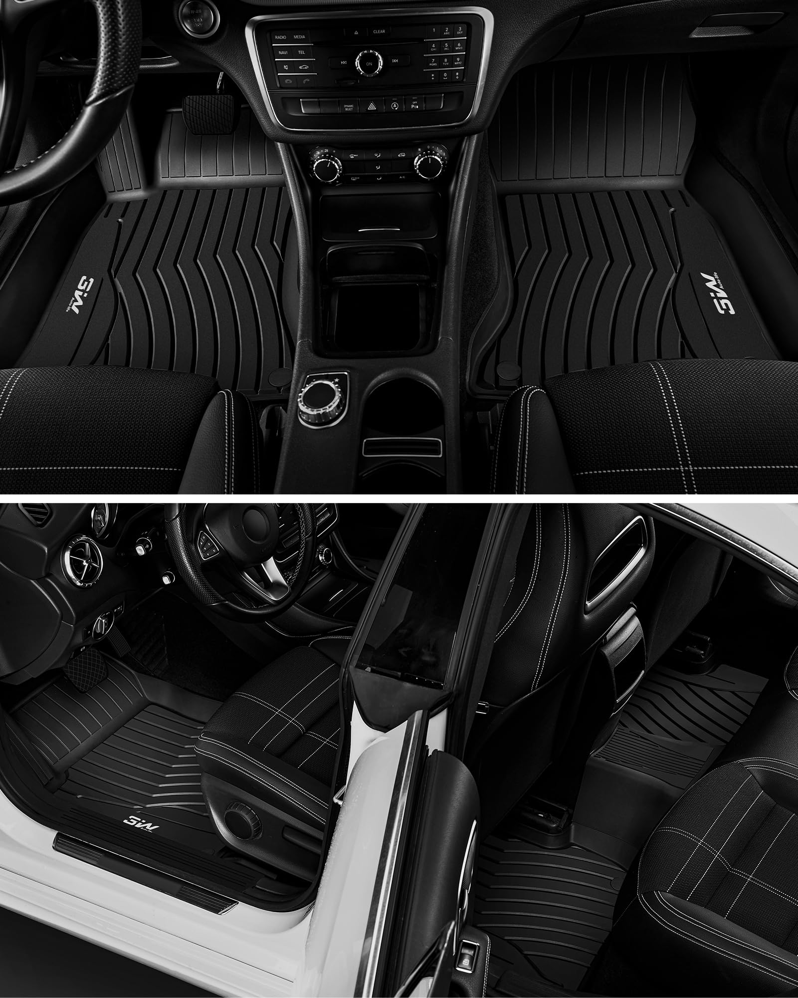 3W floor mats Mercedes E-Class easy to wipe clean after spills