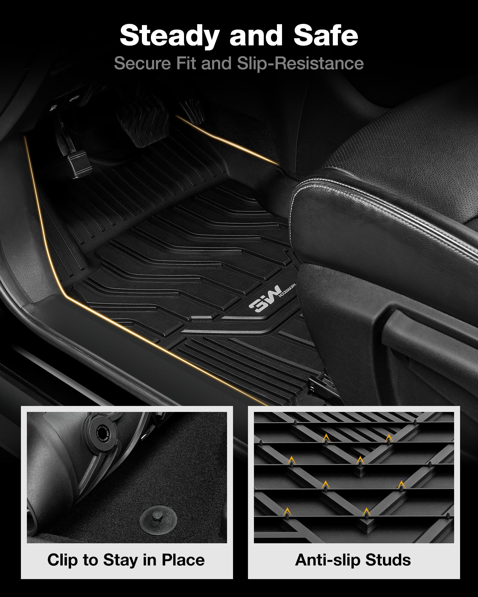 3W Nissan Rogue mats are easy to clean with water