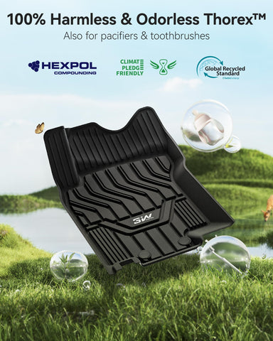 3W Nissan Rogue floor mats installation clips secure in place