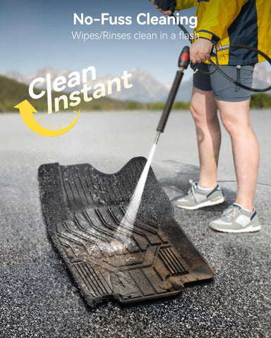 3W Nissan Rogue floor mats made from non-toxic TPE material for safe interior