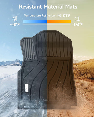 3W Porsche Cayenne floor mats with raised edge contain debris and prevent seepage.