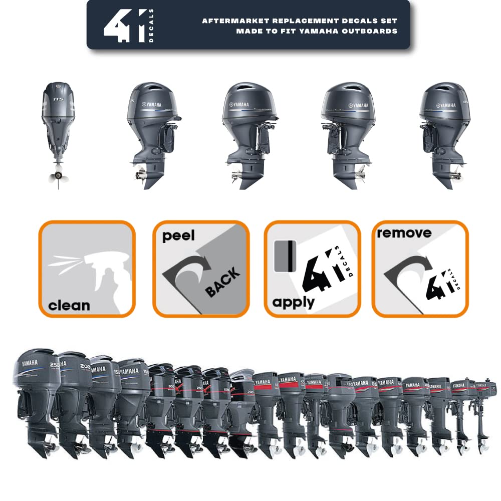 411 DECALS Yamaha 150 FS decal packaging, ready-for-install replacement kit.