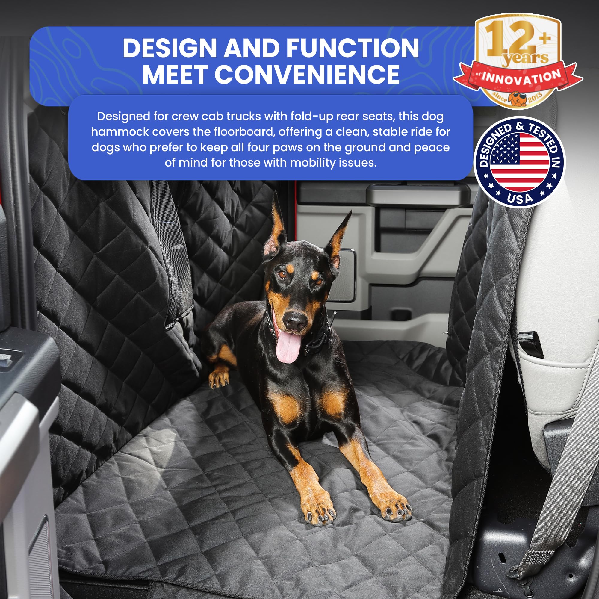 4Knines dog floor hammock K9-Shield laminate guards against dirt