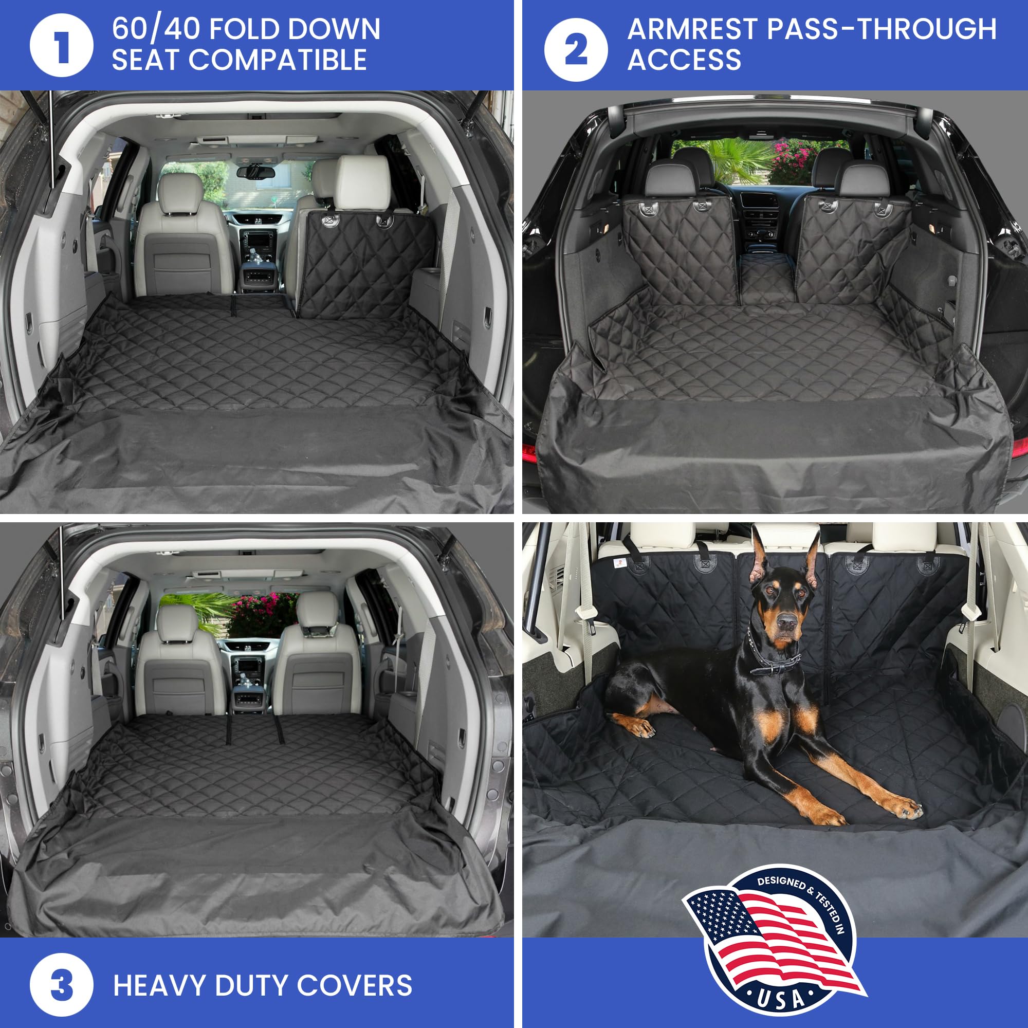 4Knines Split Cargo Liner 60-40 pass-through compatible with center access