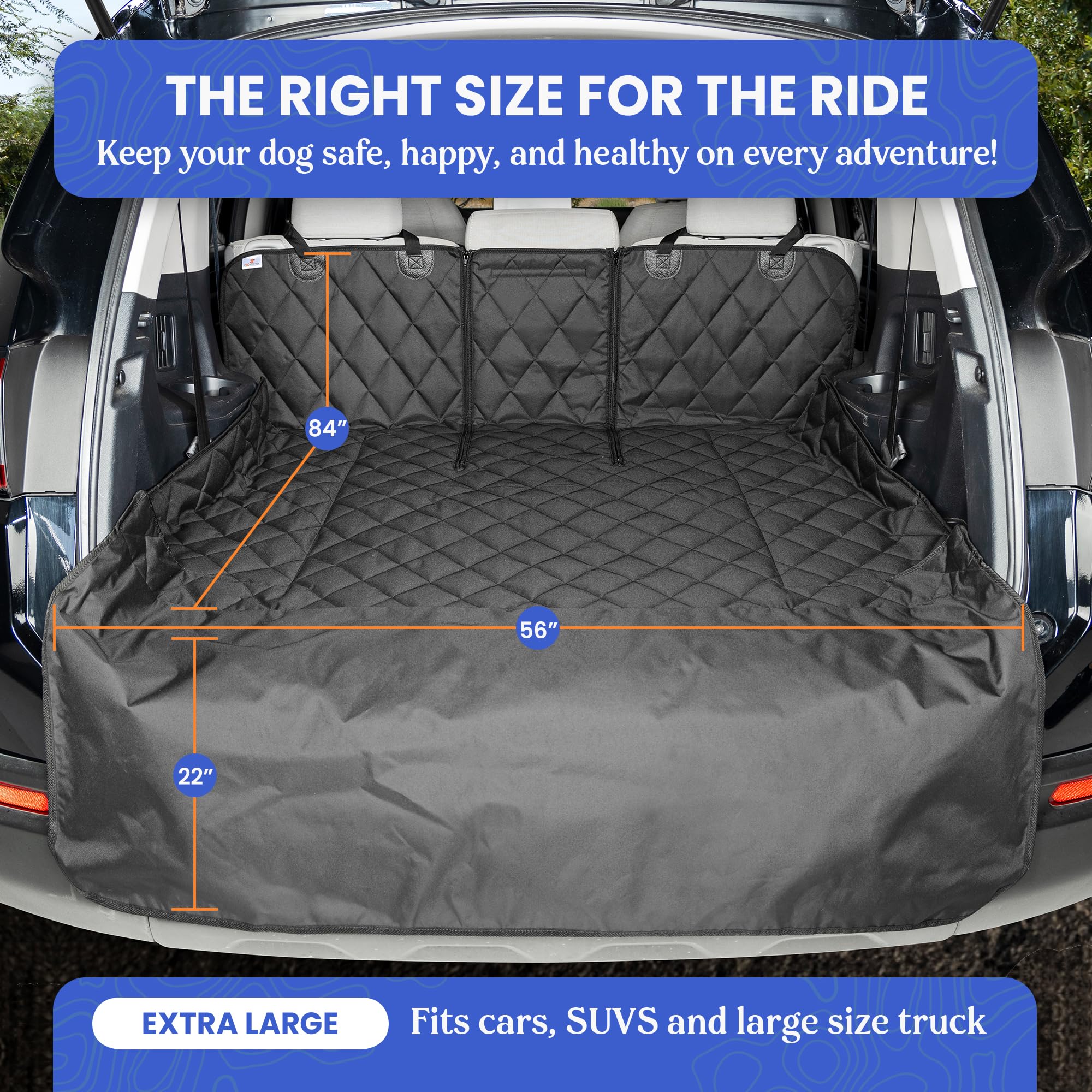 4Knines Split Cargo Liner easy-clean surface makes post-trip maintenance simple